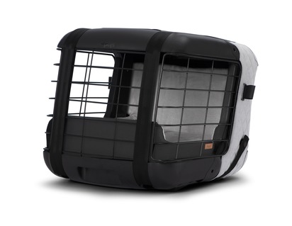 4pets®* Caisse de transport Caree Pour chiens et chats, à fixer sur n’importe quel siège passager, « Cool Grey »