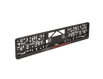 Support de plaque d'immatriculation noir, avec logo Ford Performance